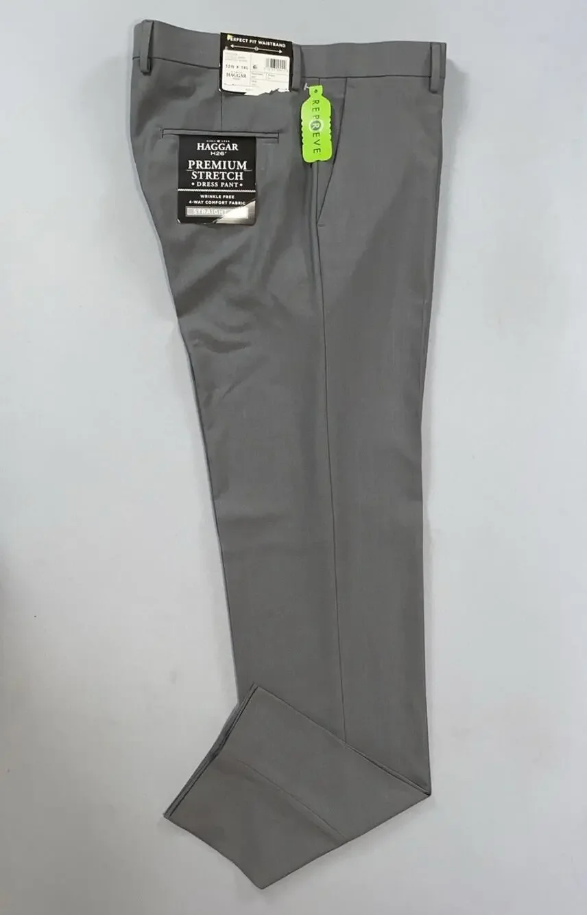 Haggar H26 Men's Straight Fit Wrinkle Free Premium Stretch Dress Pants. 34X32.